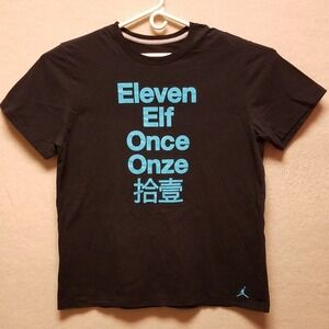 Nike Air Jordan Jumpman 11 Eleven Language T-Shirt Black Mens 3XL